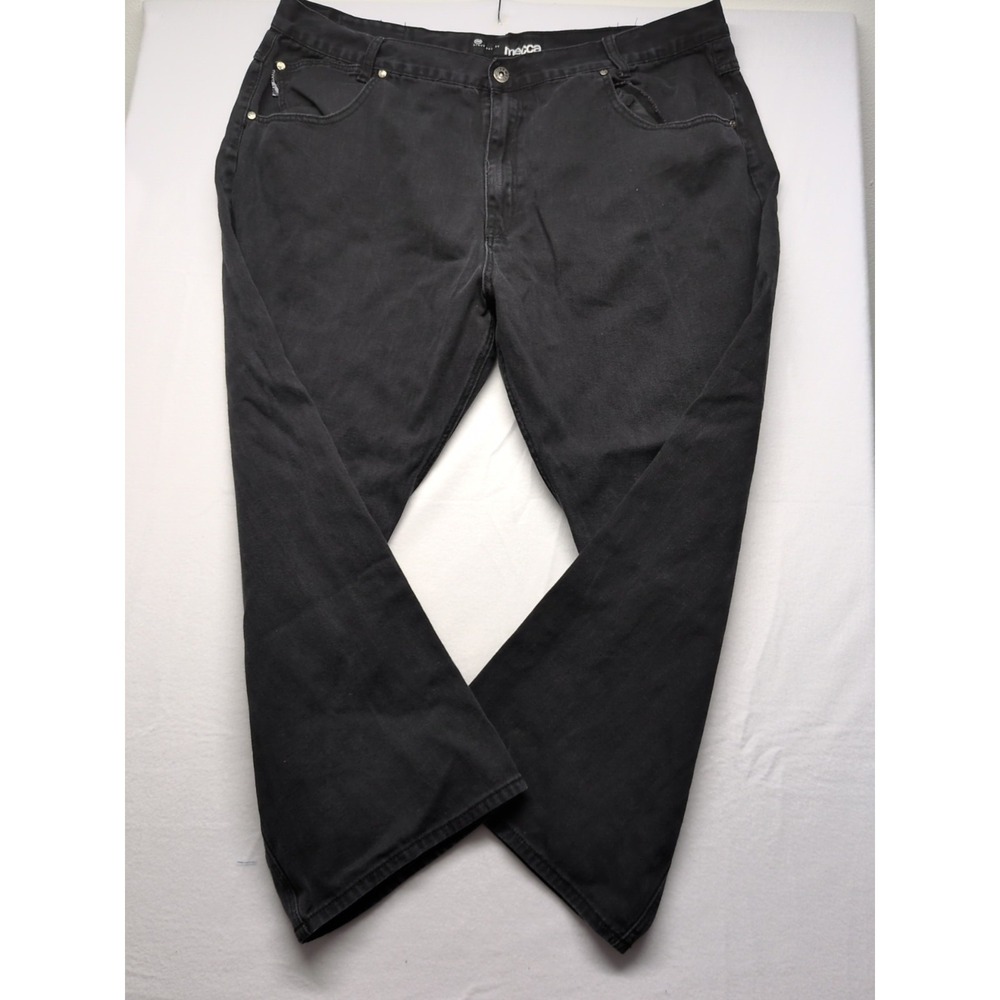 Mecca USA Men's Black Vintage Baggy Jeans Loose Fit Wide Leg Size 48/34